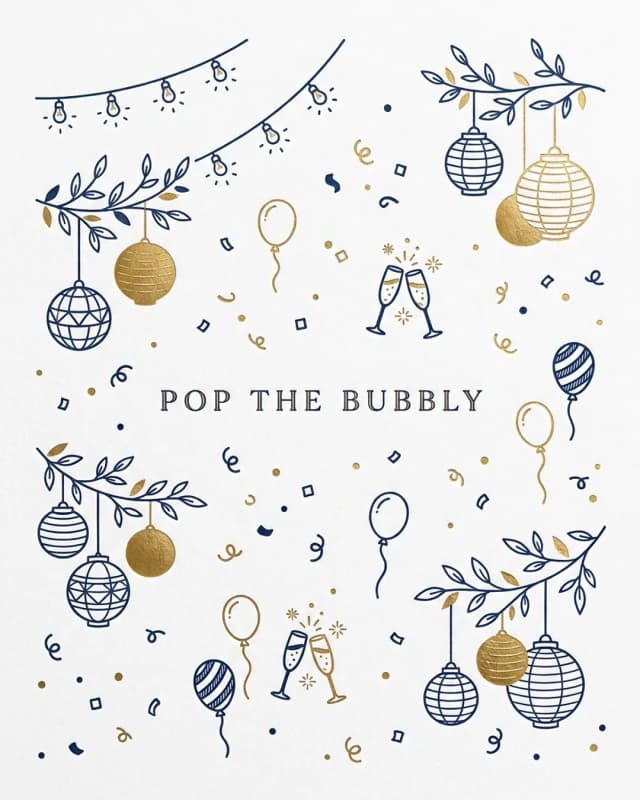 Pop the Bubbly invitation design