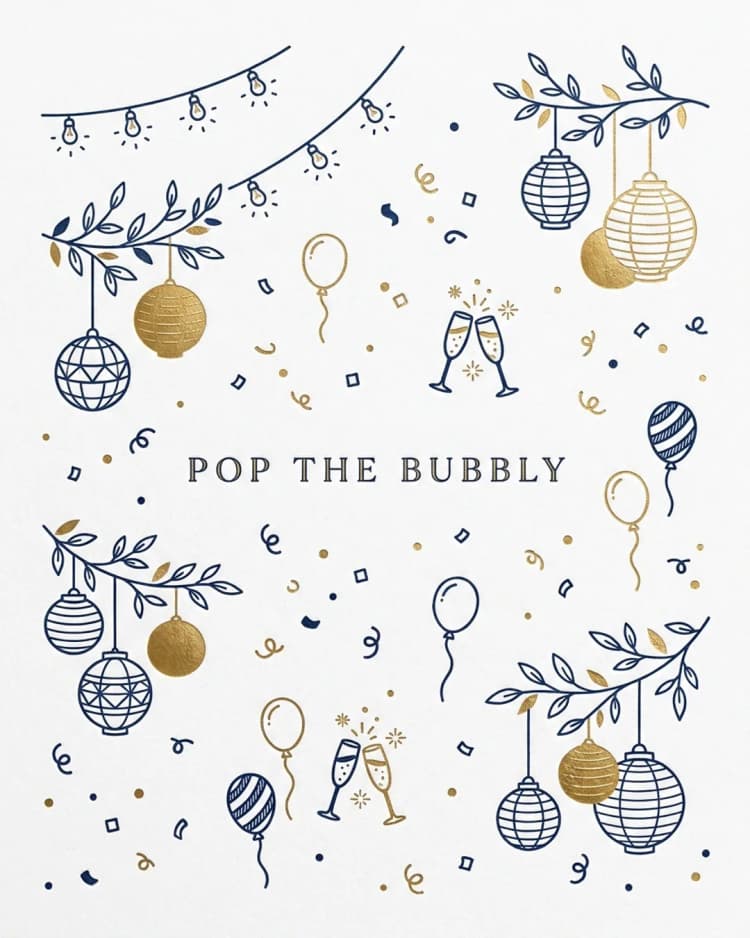 Pop the Bubbly invite cover