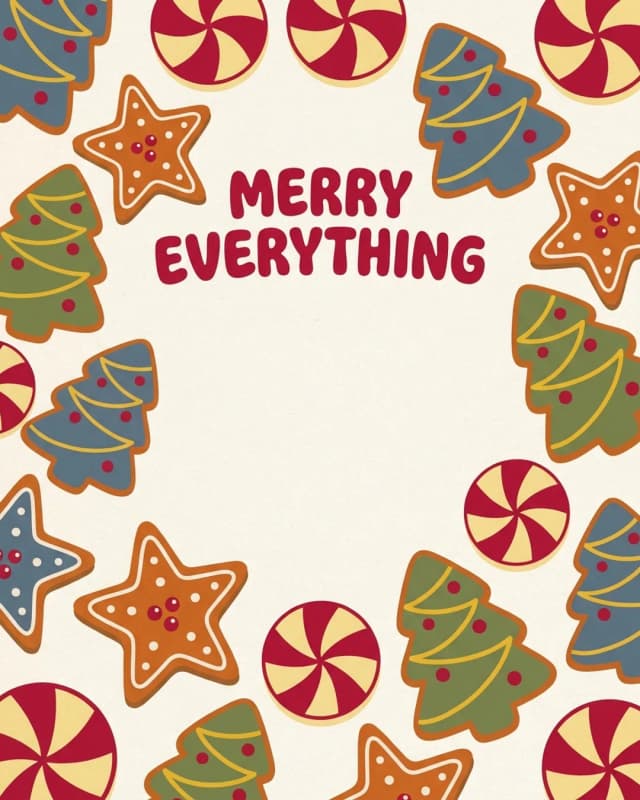 Merry Everything invitation design