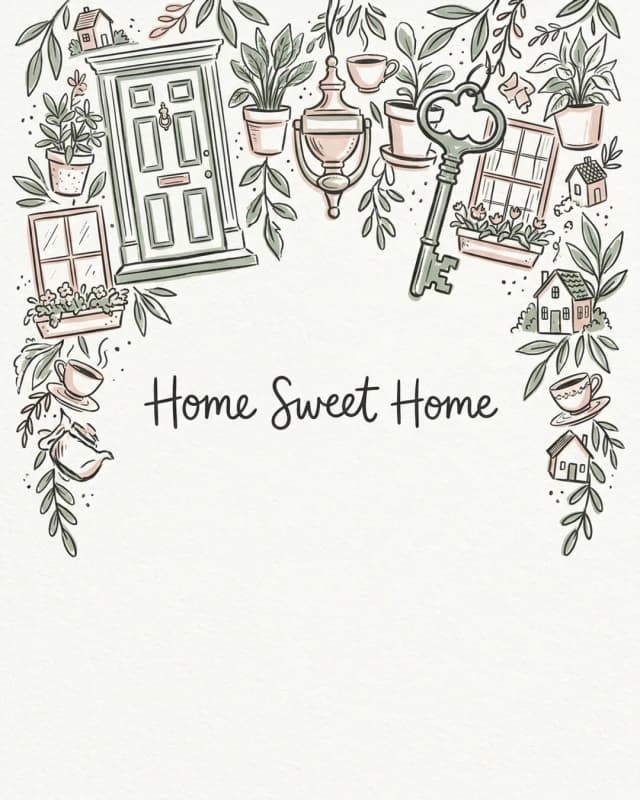 Home Sweet Home invitation design
