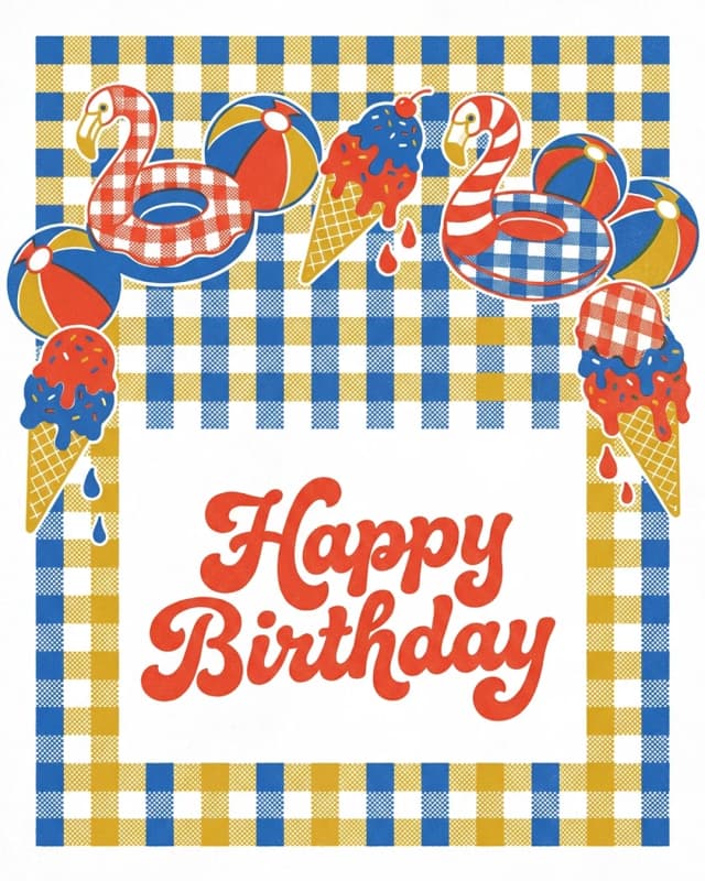 Happy Birthday invitation design