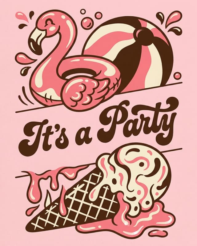 It's a Party invitation design