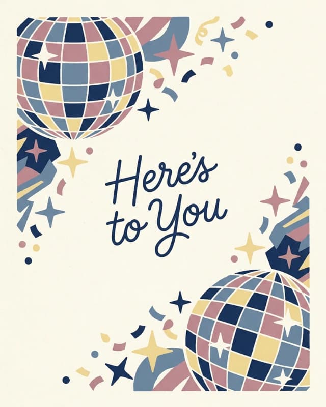 Here's to You invitation design