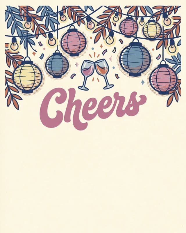 Cheers invitation design