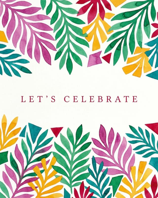 Let's Celebrate invitation design