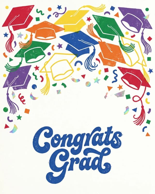 Congrats Grad invitation design
