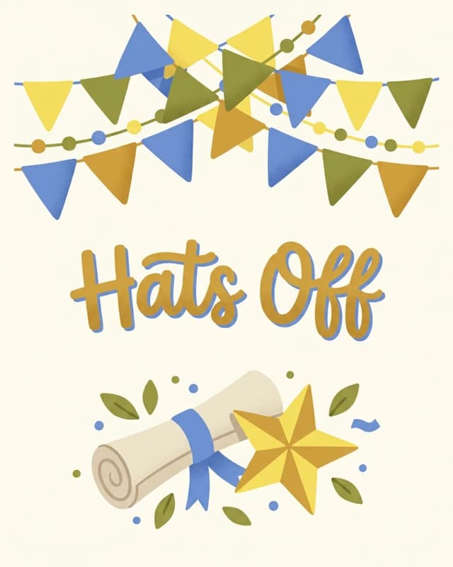Hats Off invitation design