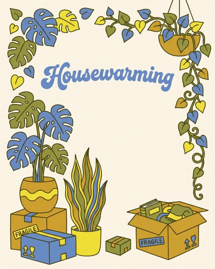Housewarming invite cover