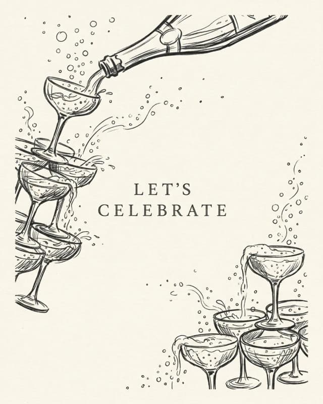 Let's Celebrate invitation design