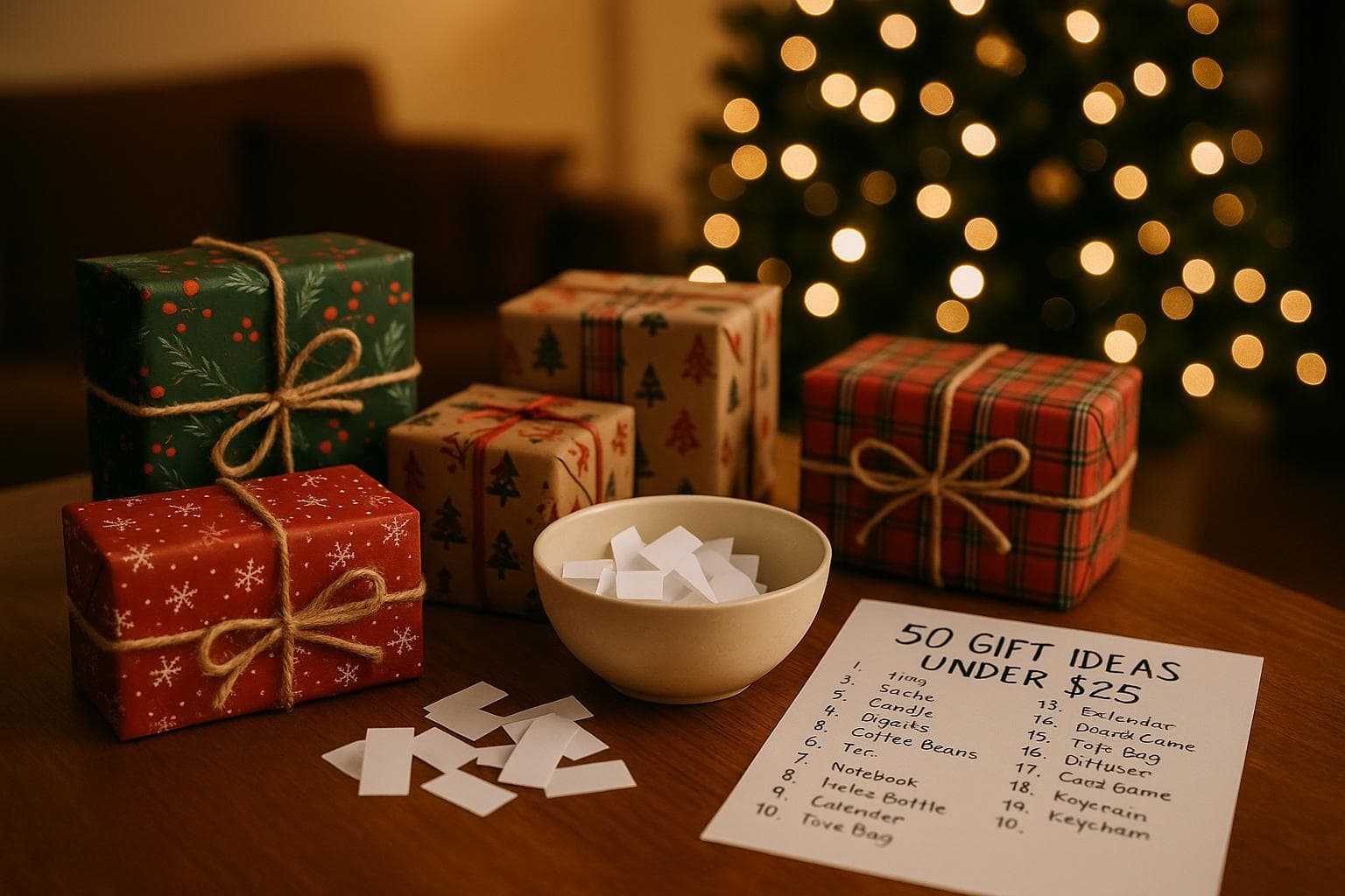 Secret Santa 101: Free Name-Draw & 50 Gift Ideas Under $25