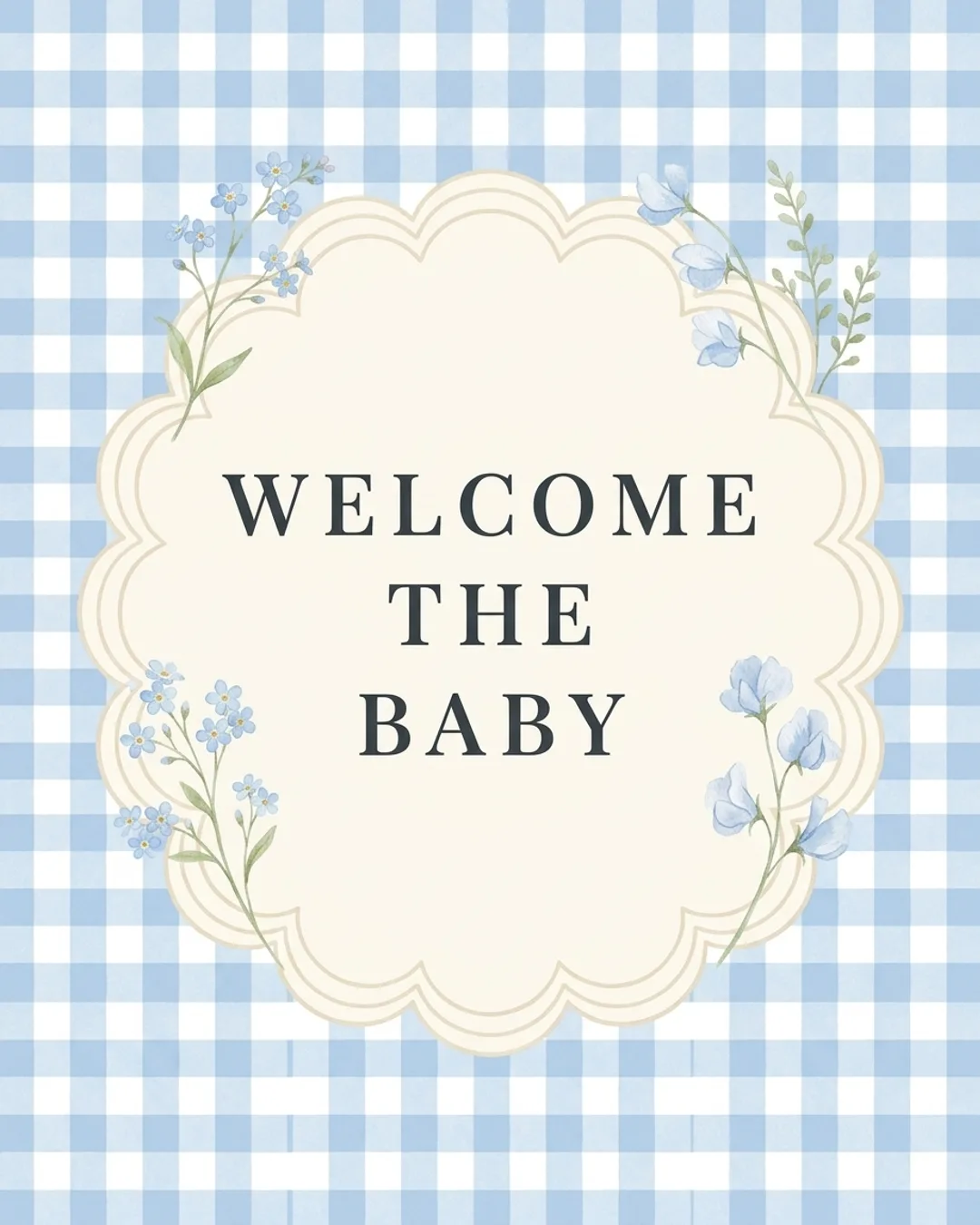 Welcome The Baby invite cover