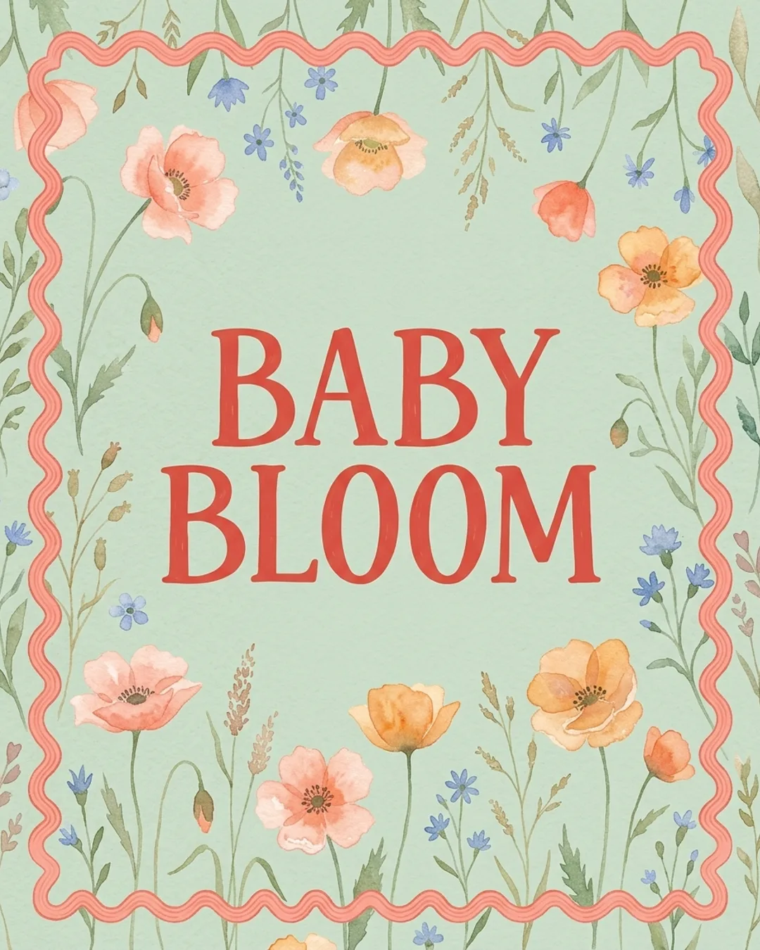 Baby Bloom invite cover