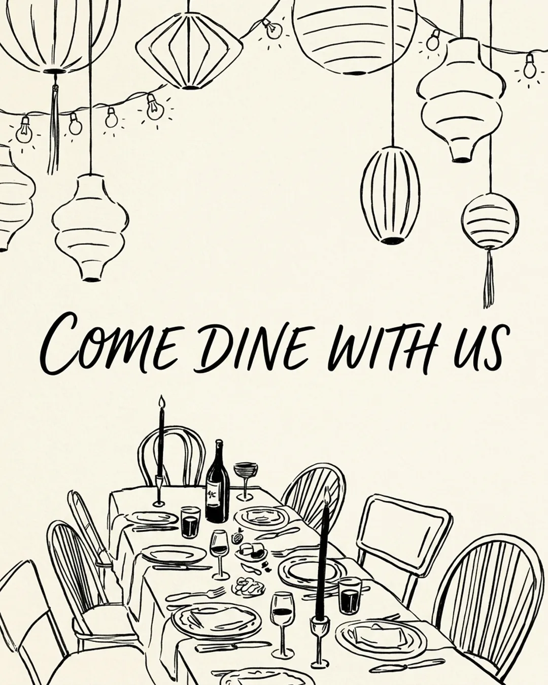 Come Dine With Us invite cover