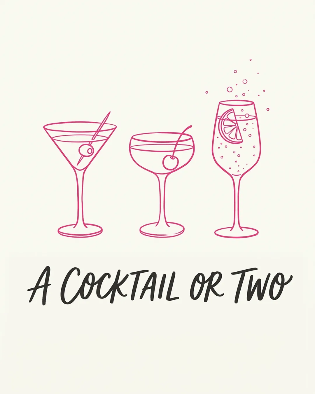 A Cocktail Or Two invite cover