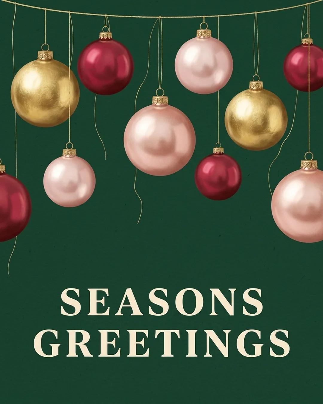 Seasons Greetings invite cover