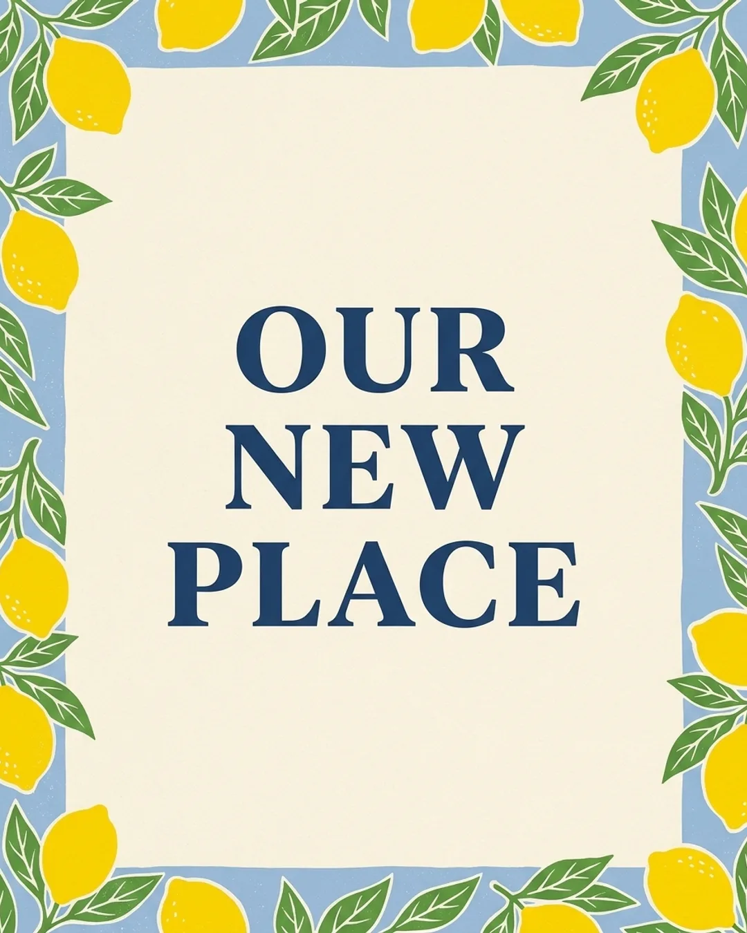 Our New Place invite cover