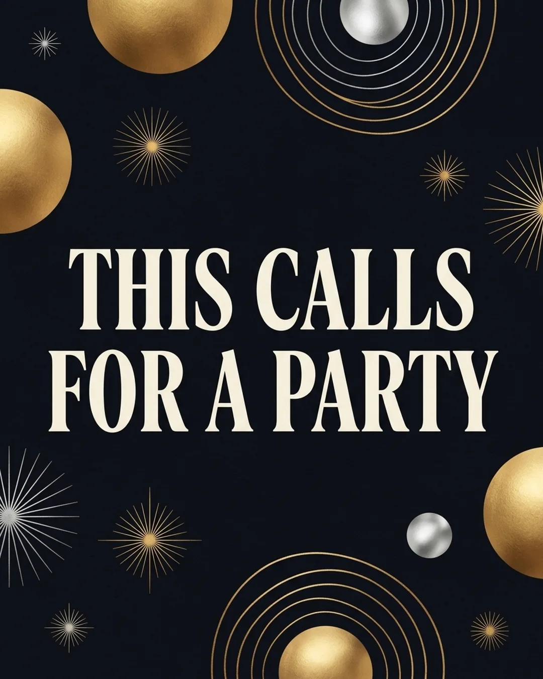 This Calls For A Party invite cover