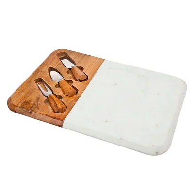 Marble & Wood Cheese Board